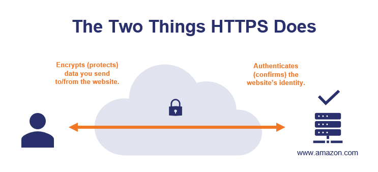 Infographic showing what HTTPS does for a WordPress website